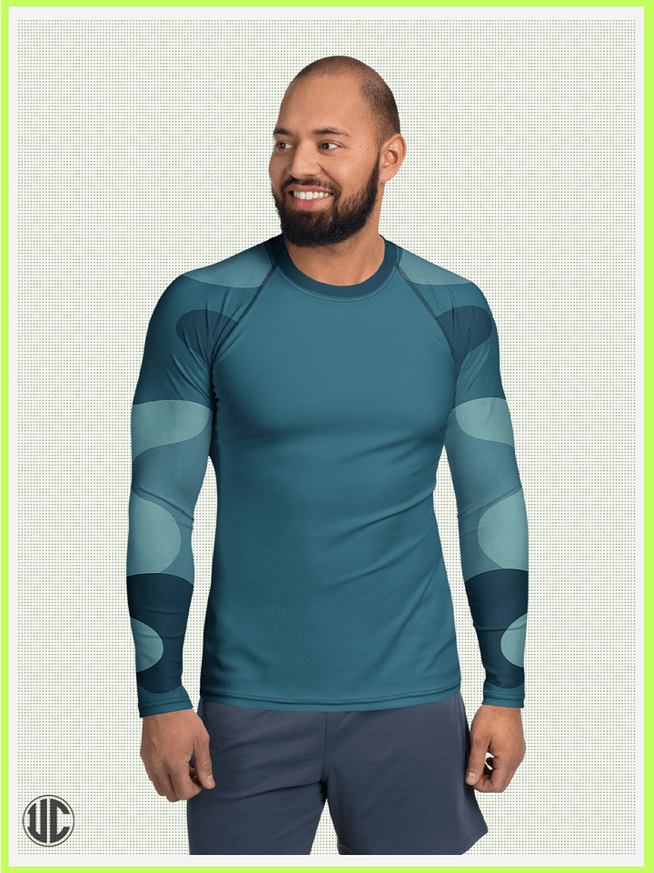 Zahra’s Ocean Wave Camo – Men’s Rash Guard product image (1)