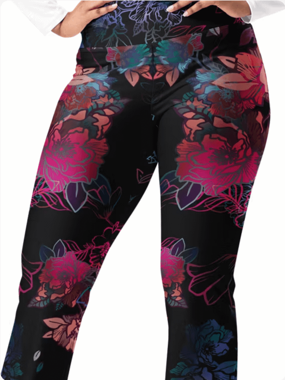 Black lace-flare leggings product image (10)