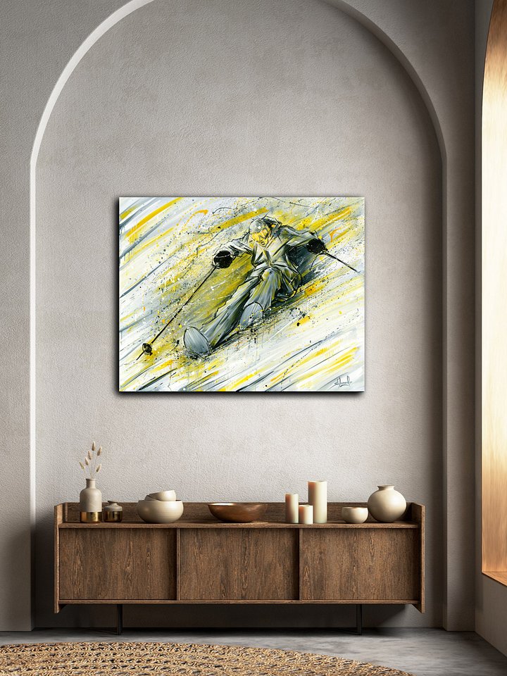 Raw Skiing (Yellow) - Original Painting product image (2)