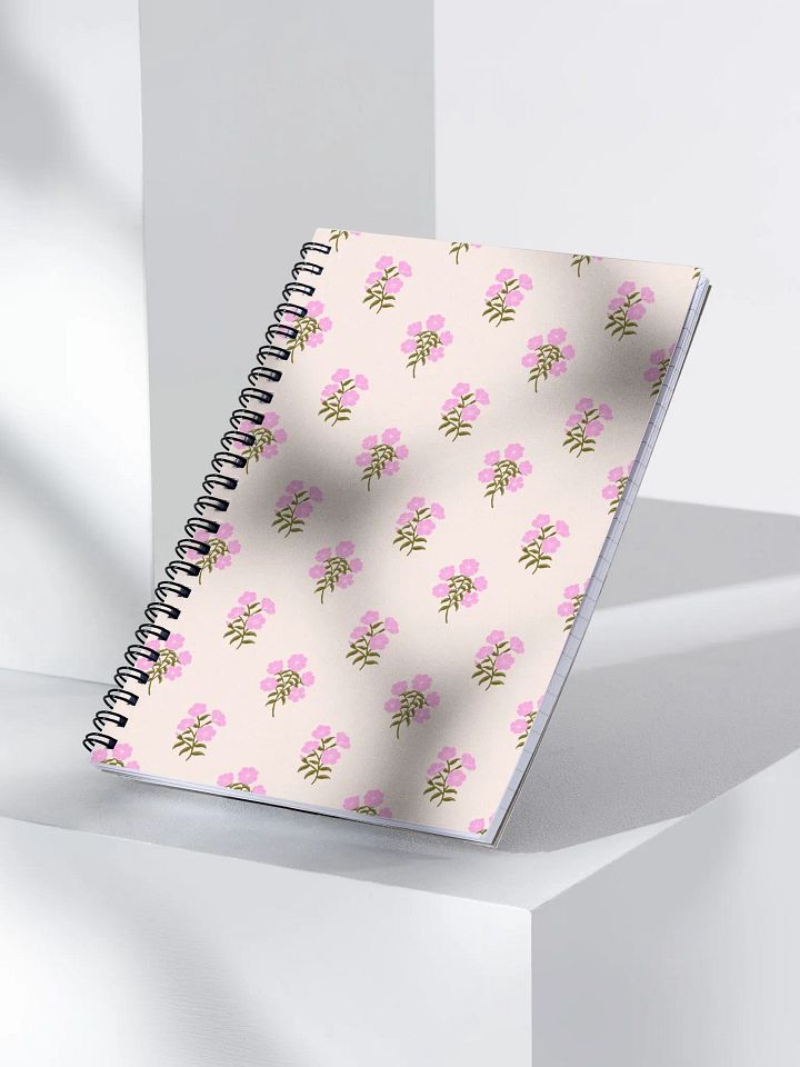 Alpine Cascade - Pink and Yellow on Dark Blue - Spiral Notebook product image (1)