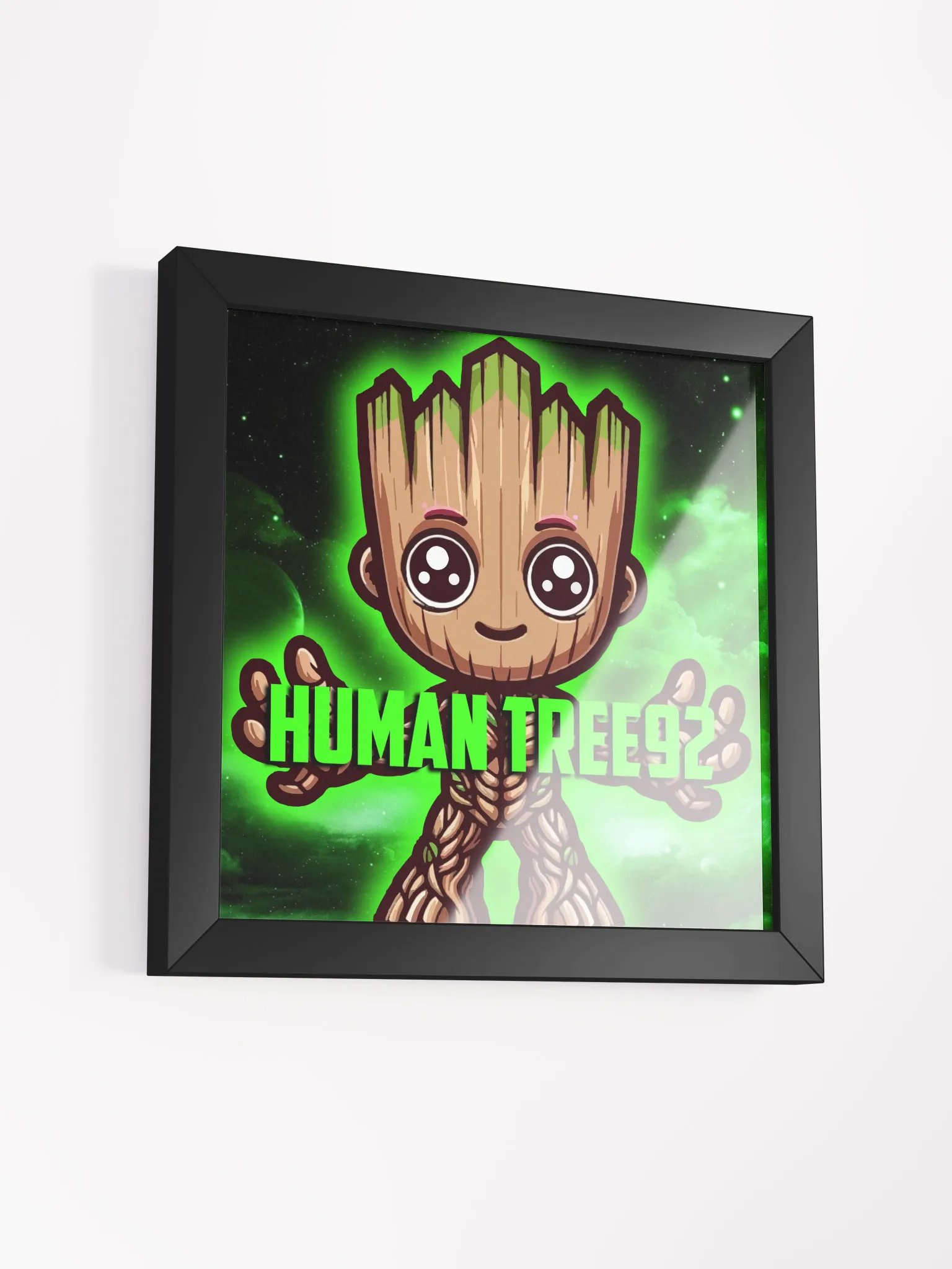 Framed High-Quality Matte Poster Green Glow Full product image (25)
