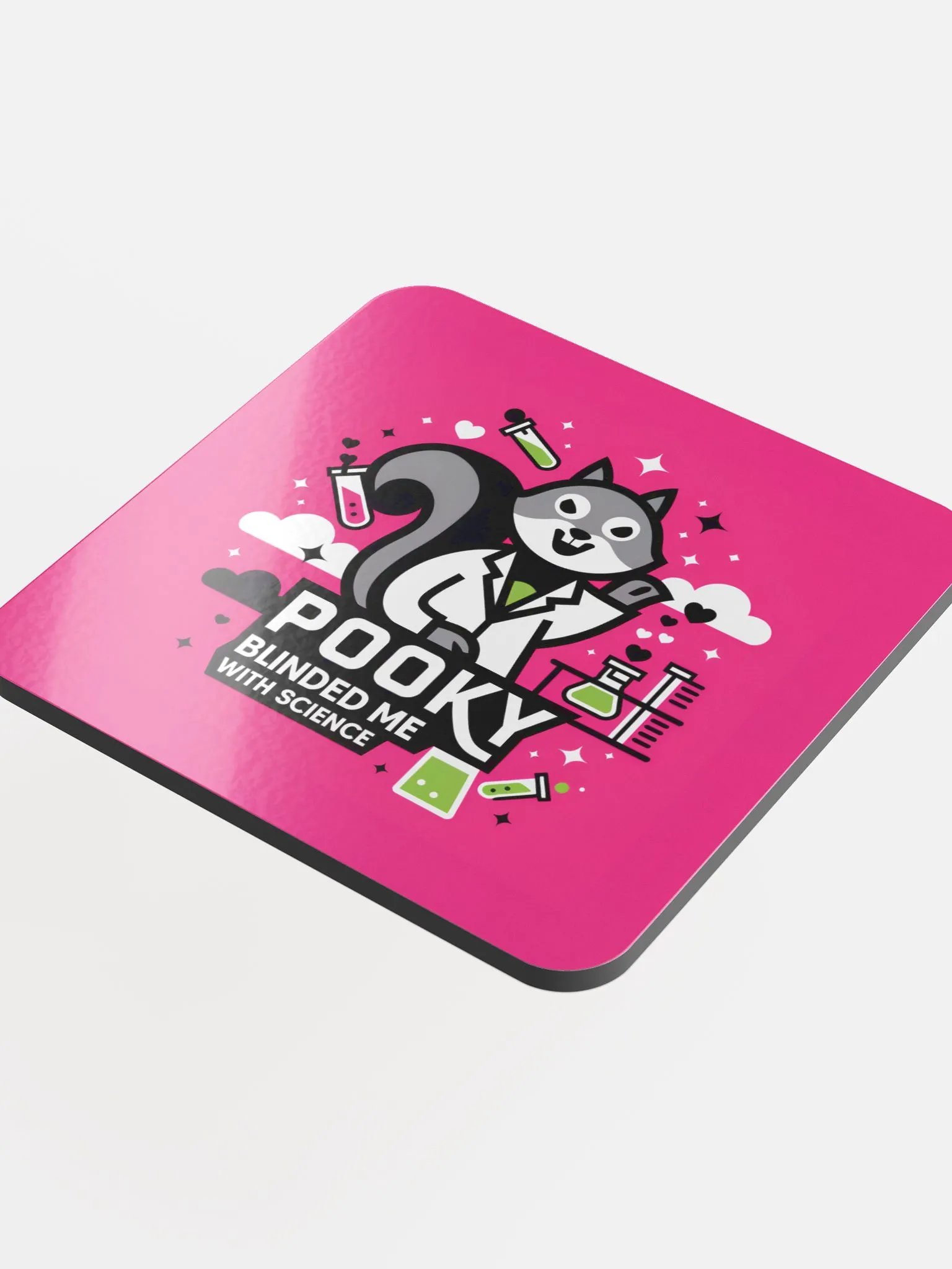 Coaster or micro art piece: pooky blinded me with science pop art product image (4)
