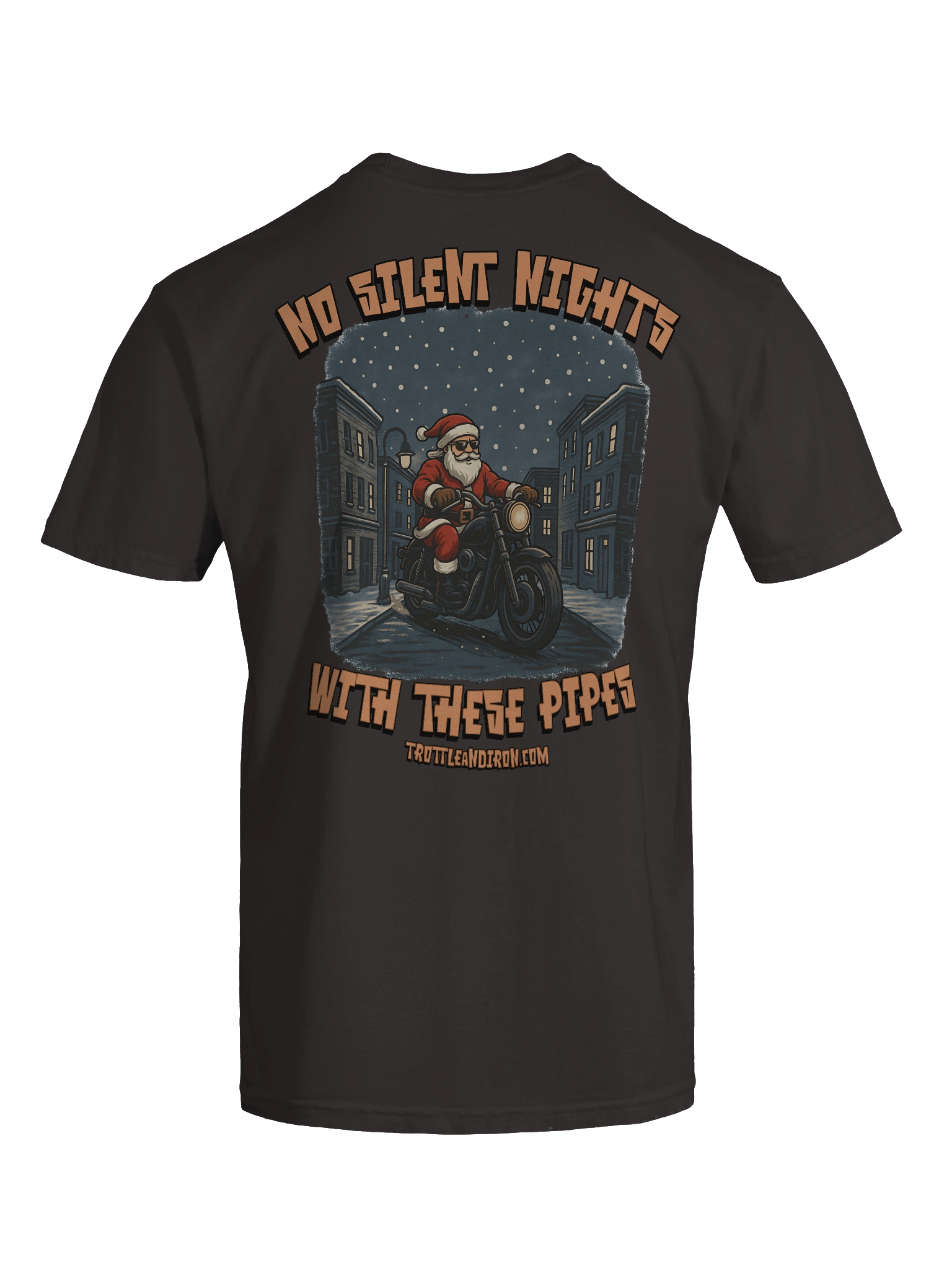 Throttle & Iron “No Silent Nights with These Pipes” Pocket Tee product image (9)