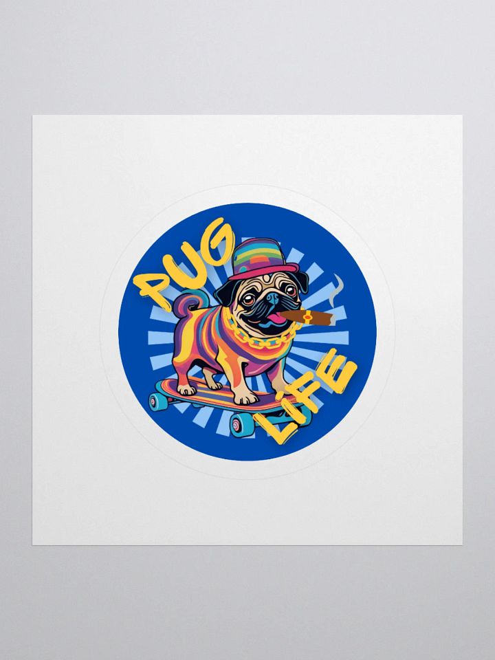 Pug Life Skateboarder Sticker product image (1)