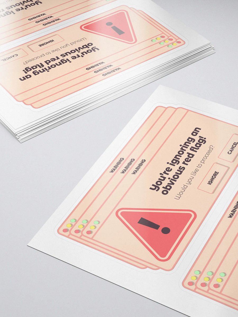 Ignoring Red Flags Stickers product image (5)
