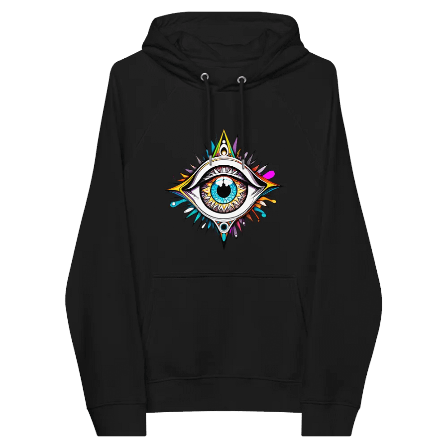 [Open Eye] - Unisex Eco Raglan Hoodie product image (9)