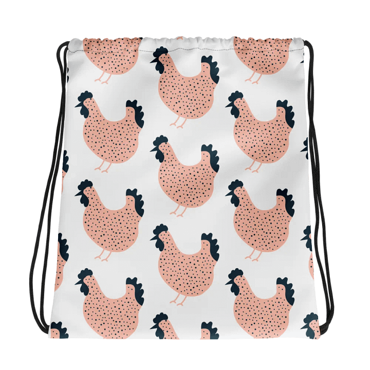 Pink Chicken Drawstring Bag product image (1)