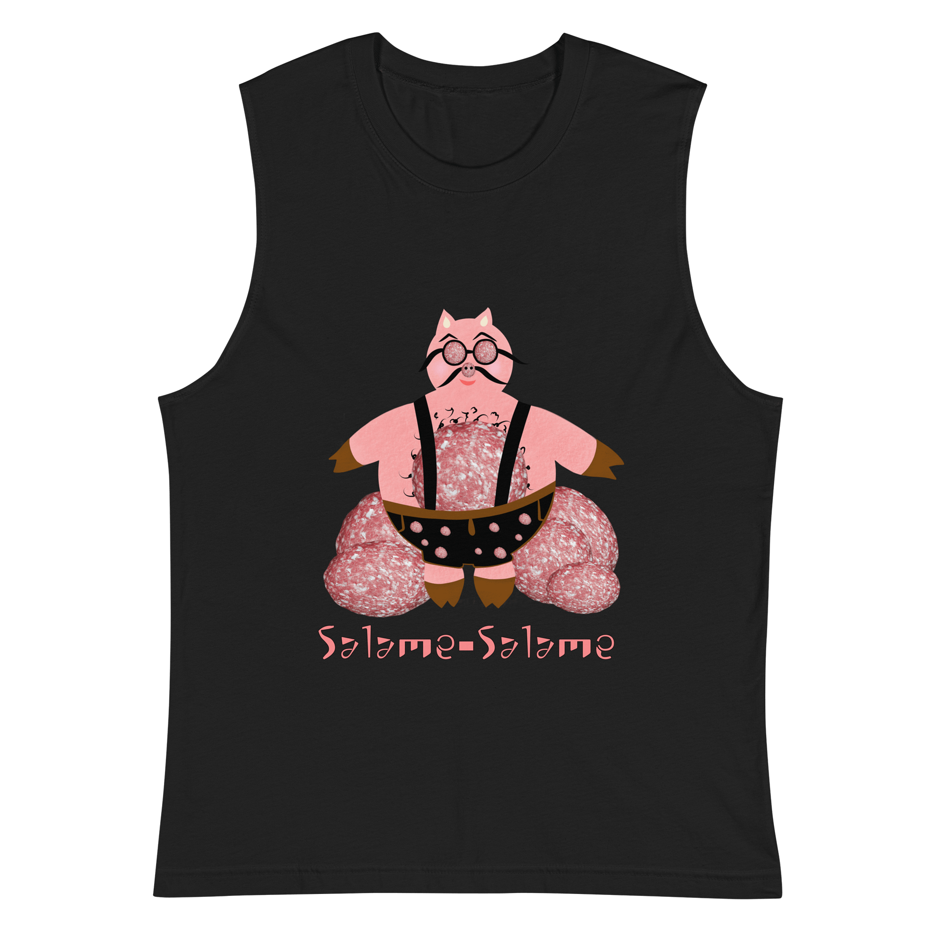 Whimsical Salame-Salame Pig Muscle Tank product image (3)
