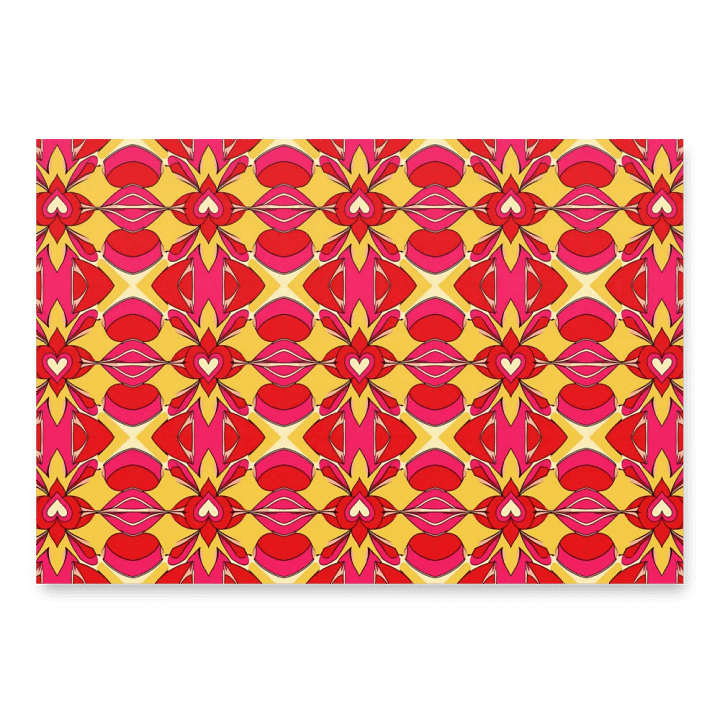 Valentine Vibrant Heart Symphony Wrapping Paper product image (2)