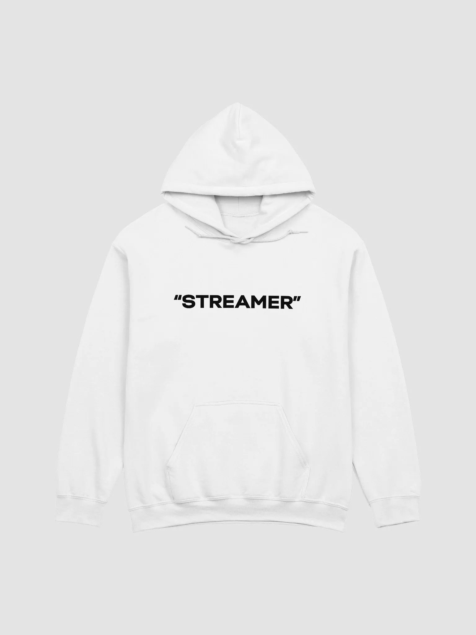 "Streamer" Hoodie (black text) product image (1)