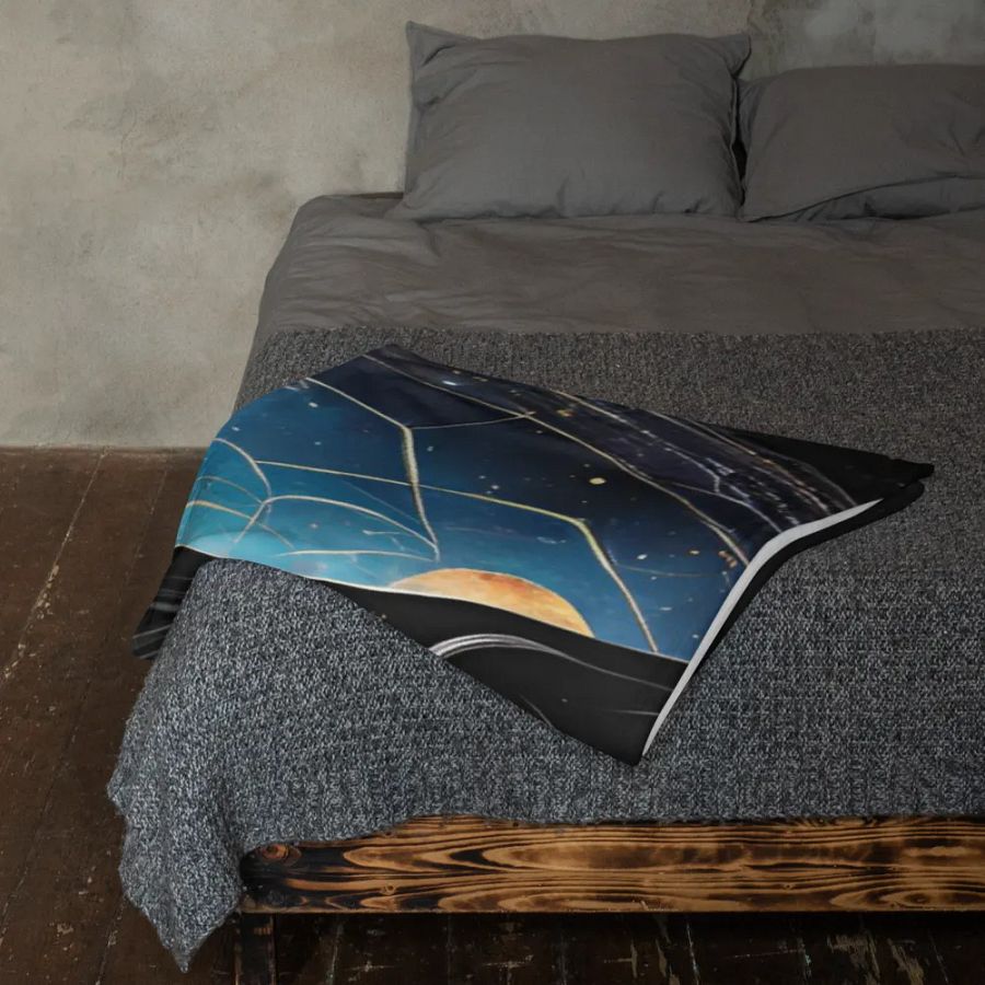 Cosmic Feline Dream Throw Blanket product image (12)