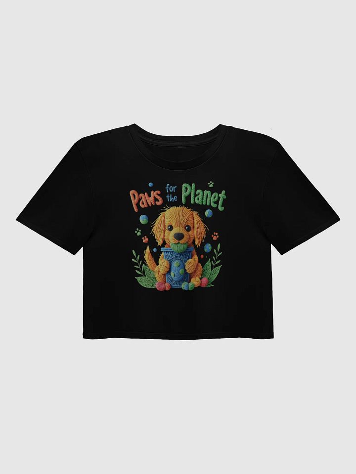 Paws for the Planet - Cute Eco-Friendly Dog Earth Day Crop Top product image (4)
