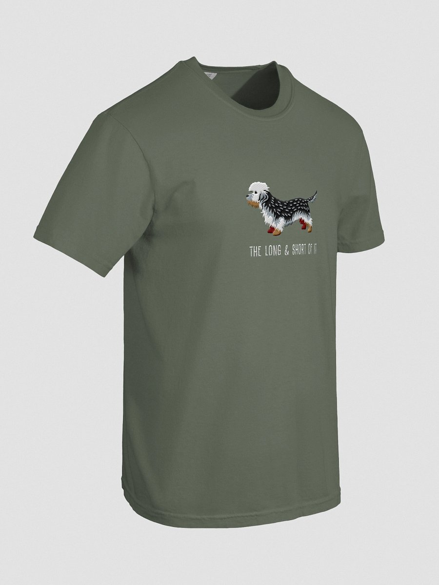The Long and Short of It T-Shirt(Embroidered) of a Dandie Dinmont Terrier(Pepper) product image (28)