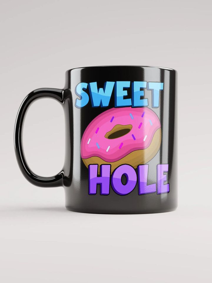 SWEET HOLE GLOSSY BLACK MUG product image (1)
