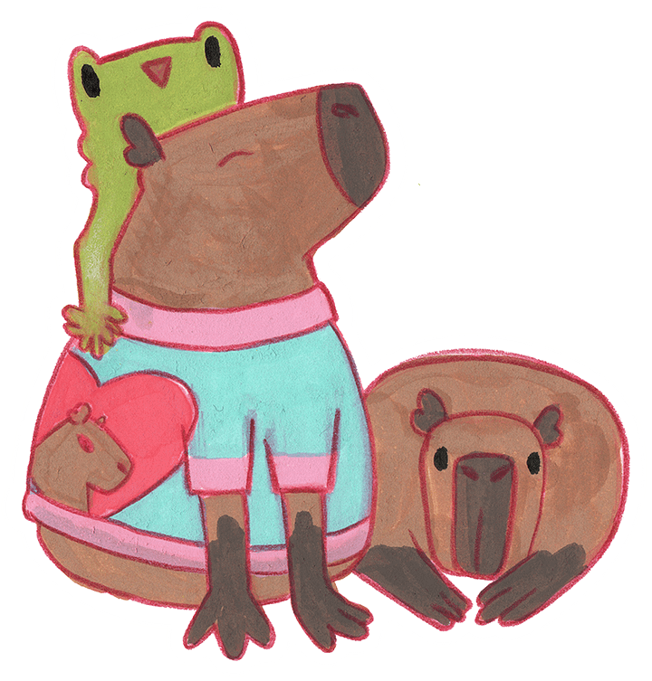 sticker : capy duo (dono) product image (1)