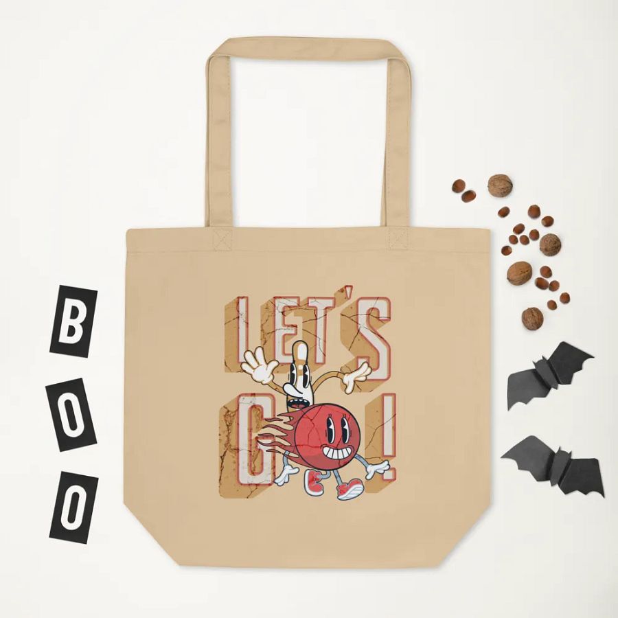 Lets Go Mascot Bowling Eco-Friendly Tote Bag product image (5)