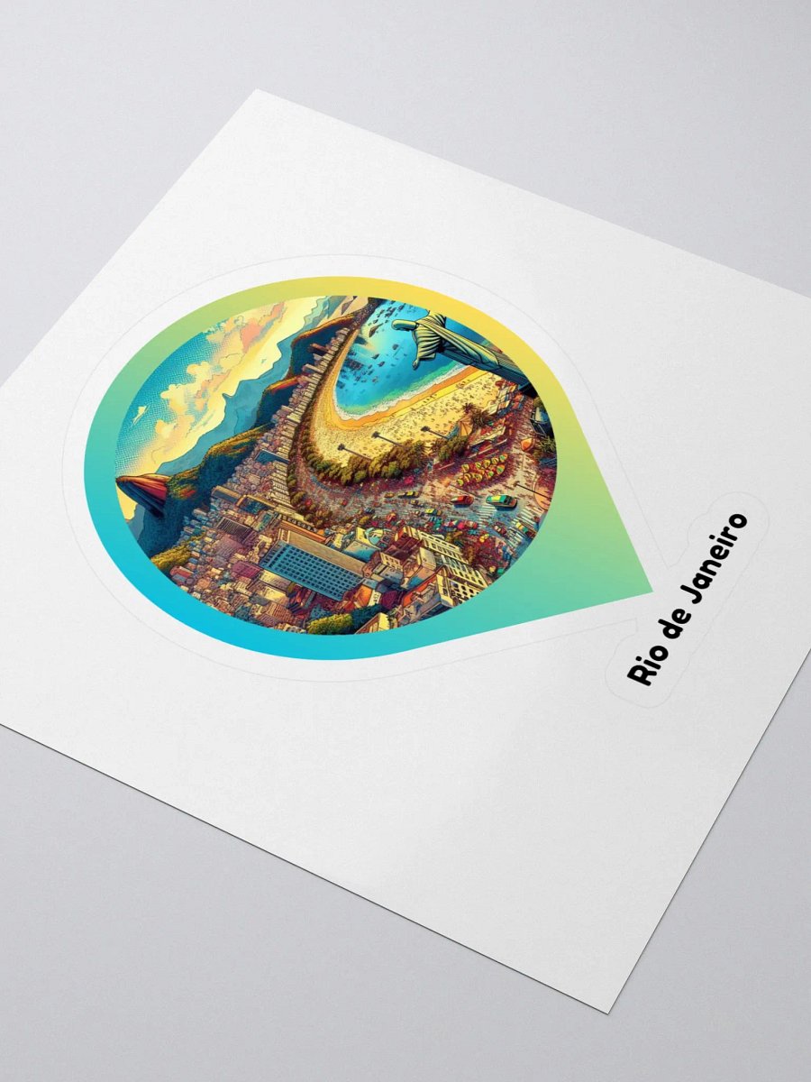 Cityscape Paradise Kiss Cut Stickers | I Design Rio de Janeiro product image (3)