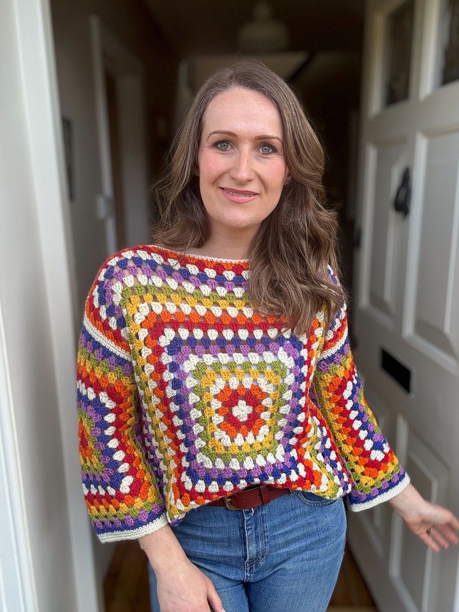 Crochet Granny Square Sweater Pattern Pdf Size Xs-5X (30-62" Chest) / Easy Crochet Pullover Pattern product image (10)