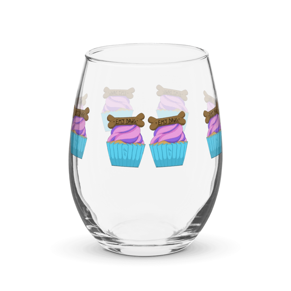 EmJDawg Cupcake Stemless Wine Glass product image (2)