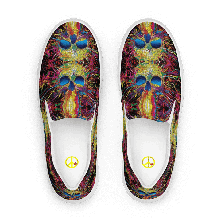 Skeleton Men's Canvas Slip On Shoes product image (2)
