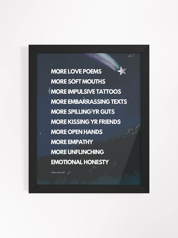 More Love Poems Framed Art Print (Night) product image (1)