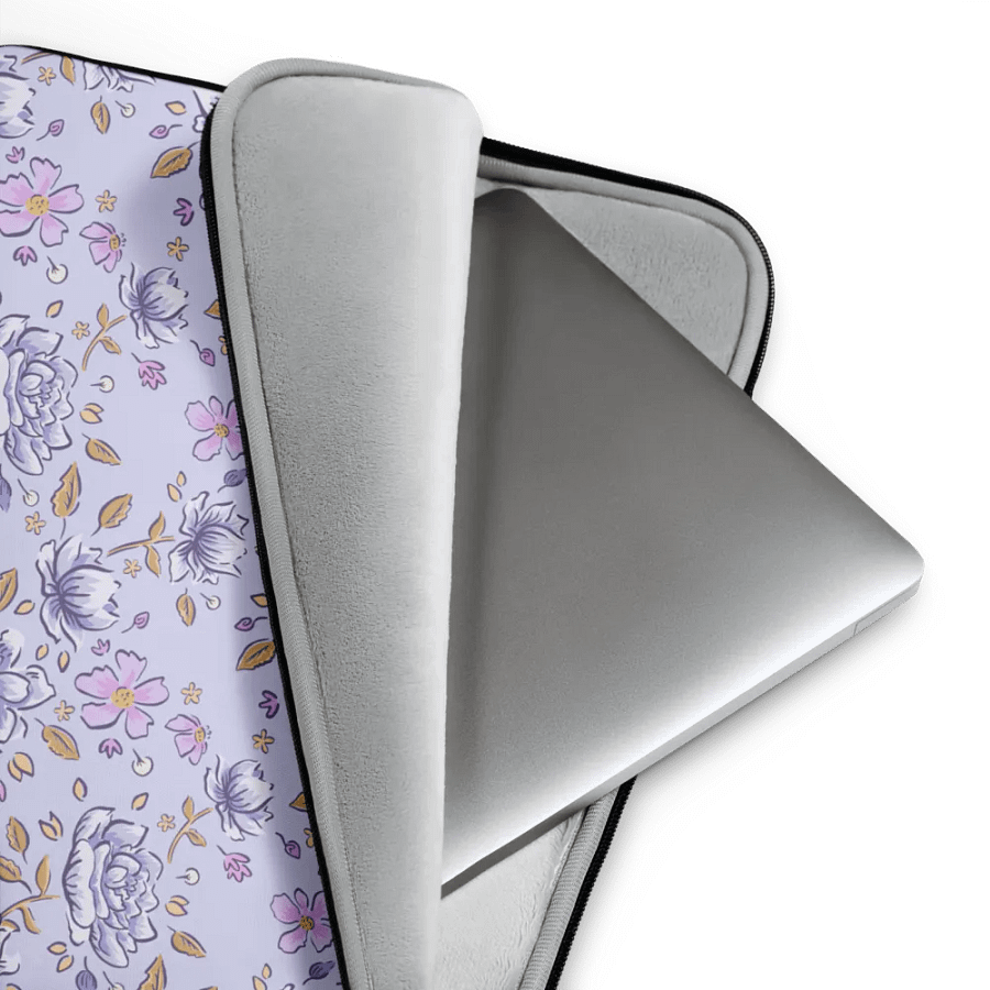 Flowers Galore Laptop Sleeve - Blue product image (3)