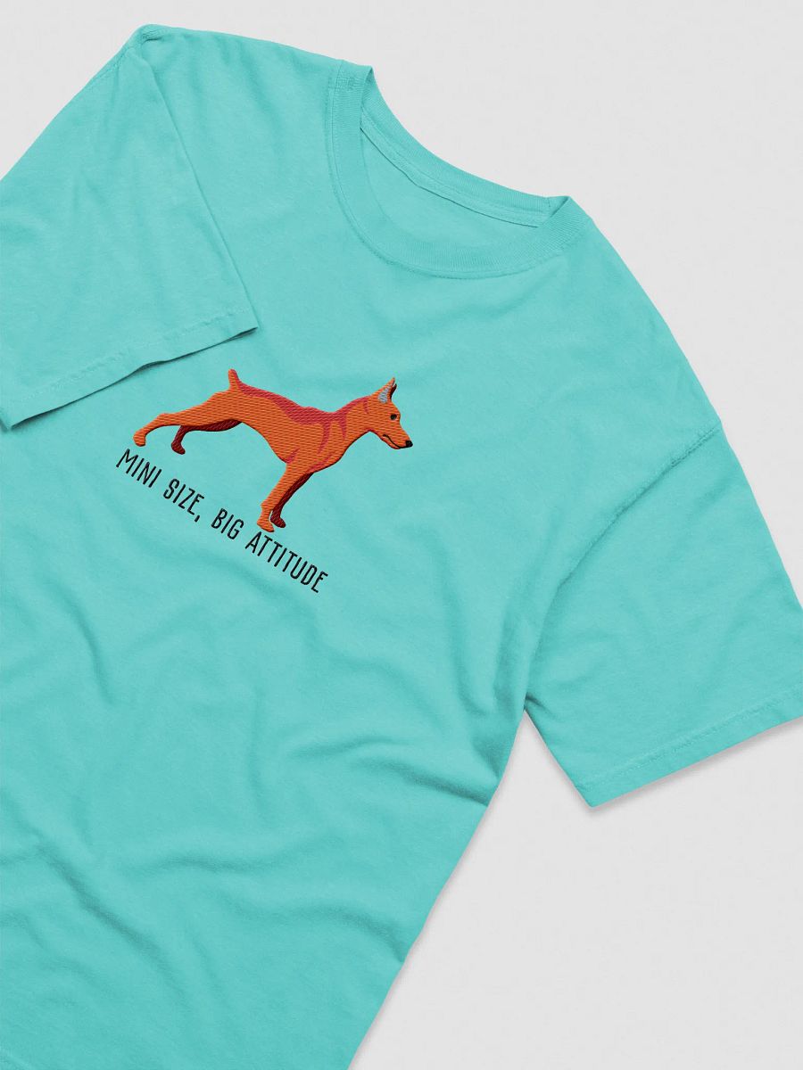 Mini Size, Big Attitude T-Shirt(Embroidered) of a Mini Pinscher(Red) product image (27)
