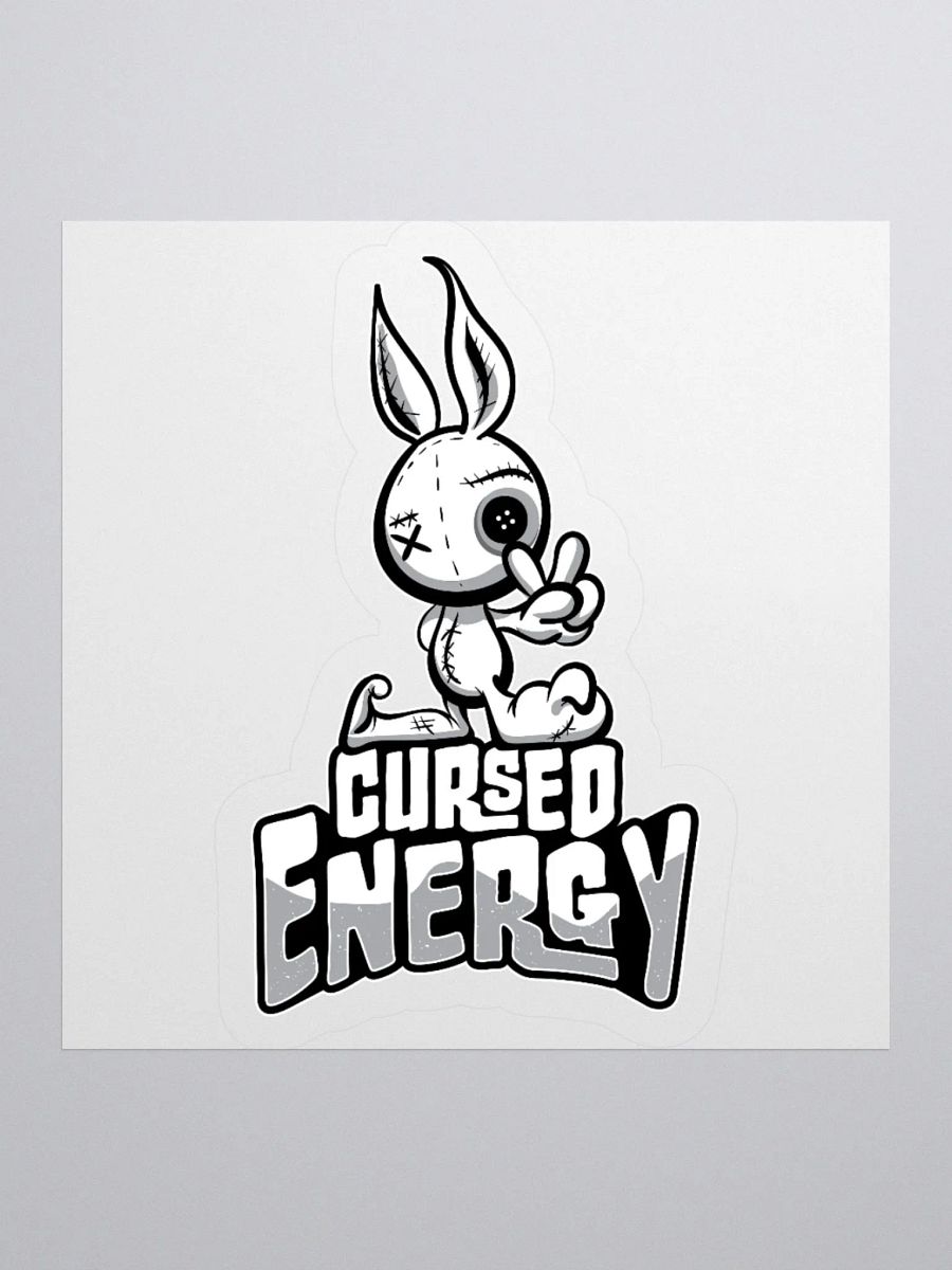 Cute & Creepy "Cursed Energy" Voodoo Doll Sticker product image (1)