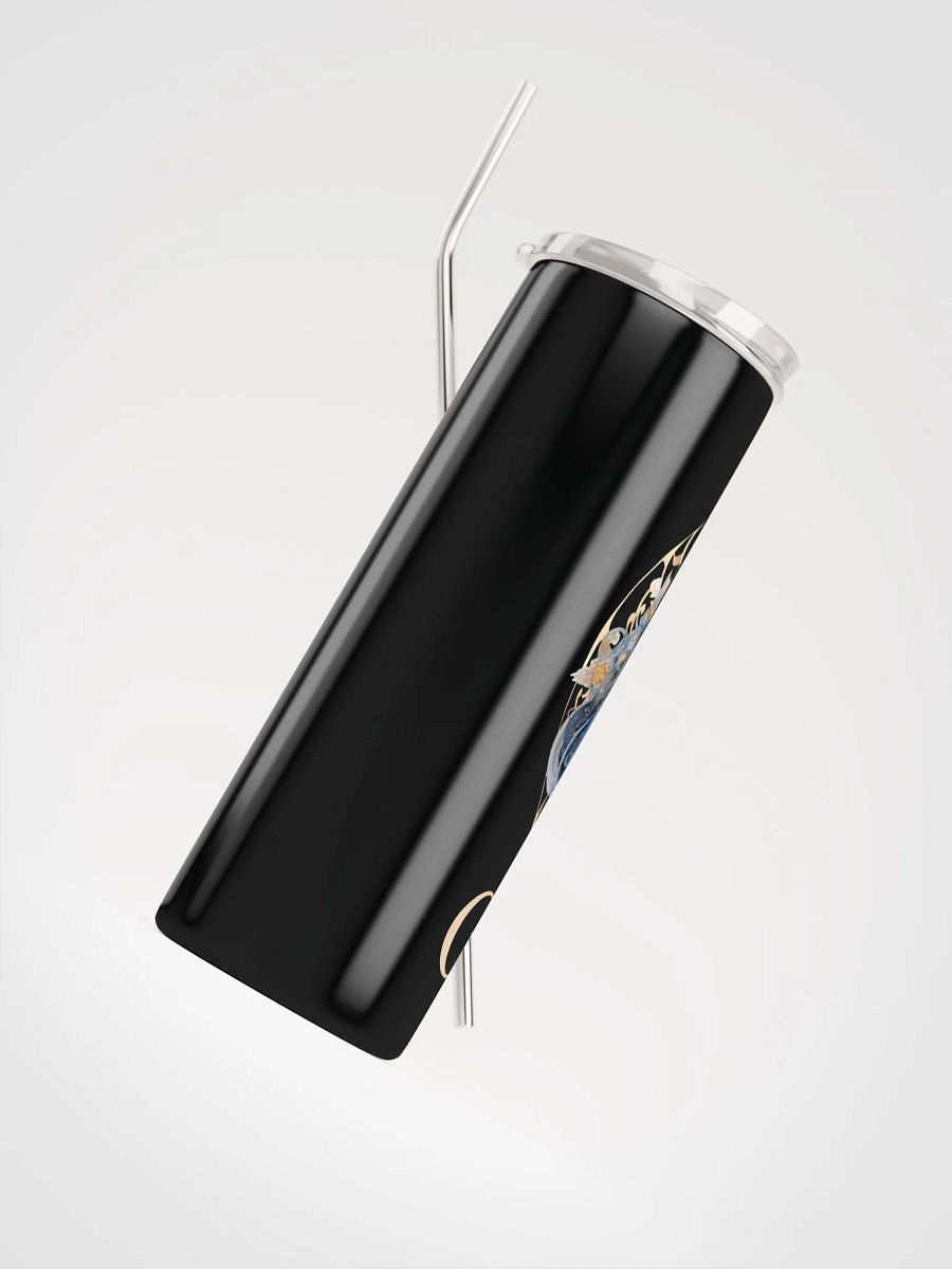 Illustrated Gemini Zodiac Stainless Steel Tumbler - 'Gemini' in Glamorous Gold product image (4)