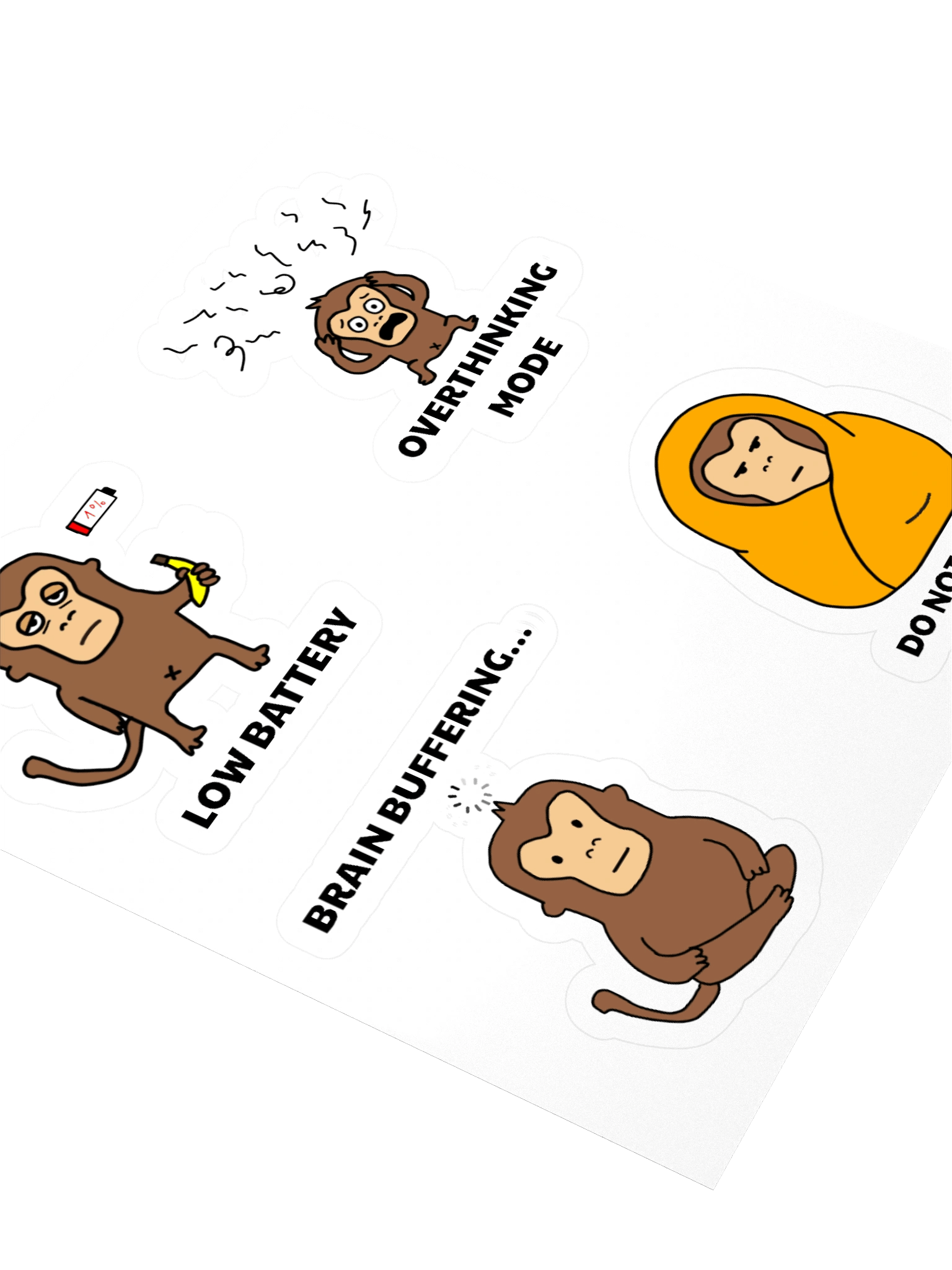 Monkey Mood Swings Sticker Pack product image (3)