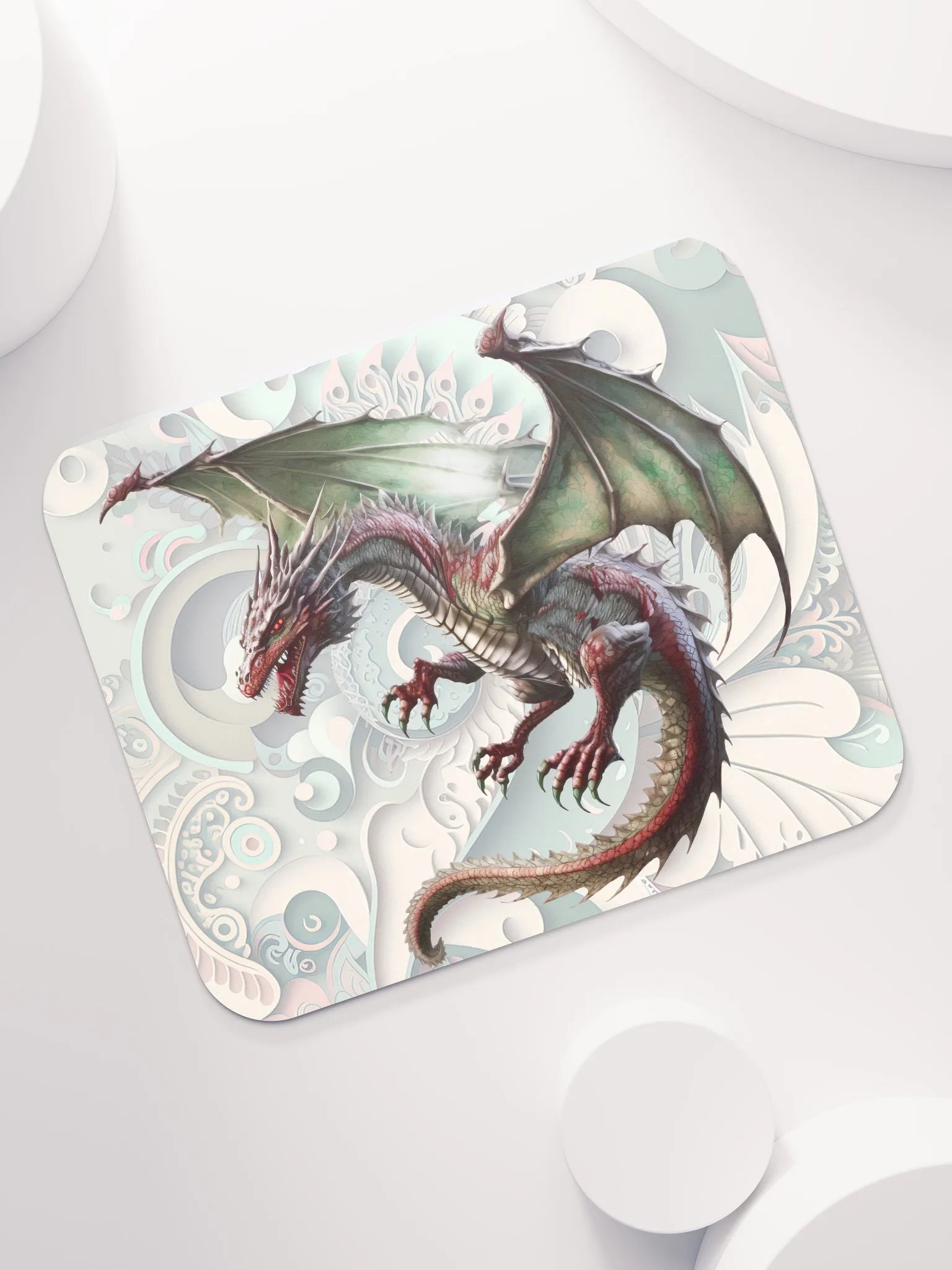 Flying Dragon on a Dimensional Background Mousepad product image (7)