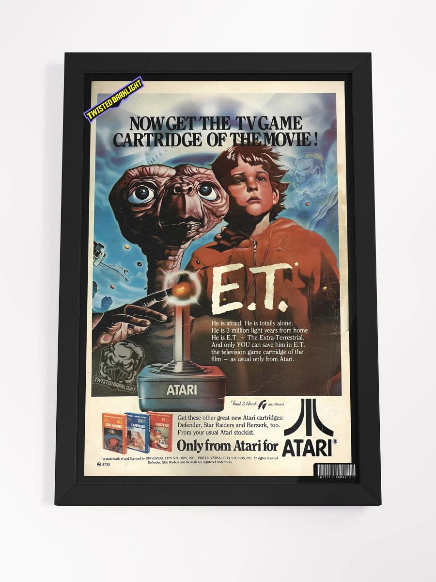 Retro Poster: The Iconic E.T. Atari Poster from 1982. - Size 12" x 18" product image (4)
