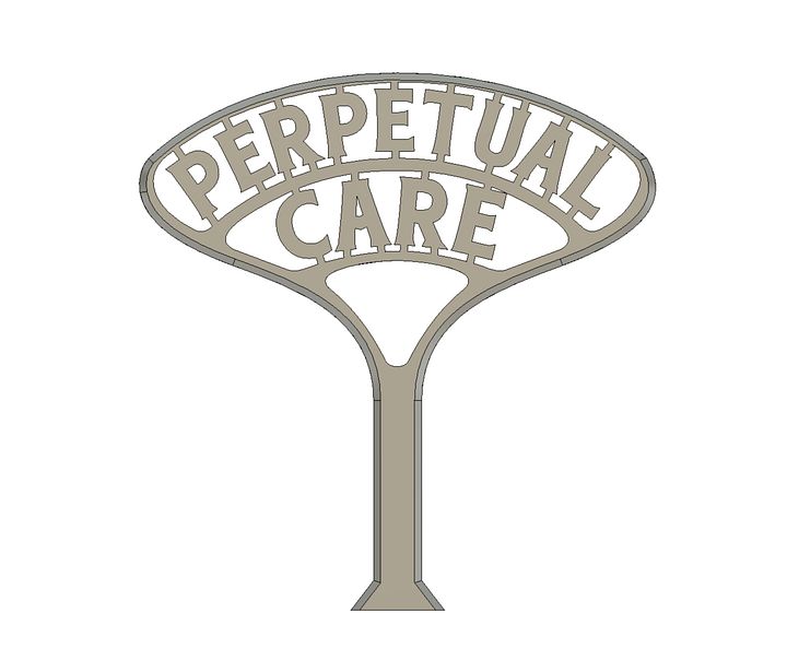 Halloween Cemetery Perpetual Care Grave Marker 3D Model product image (1)