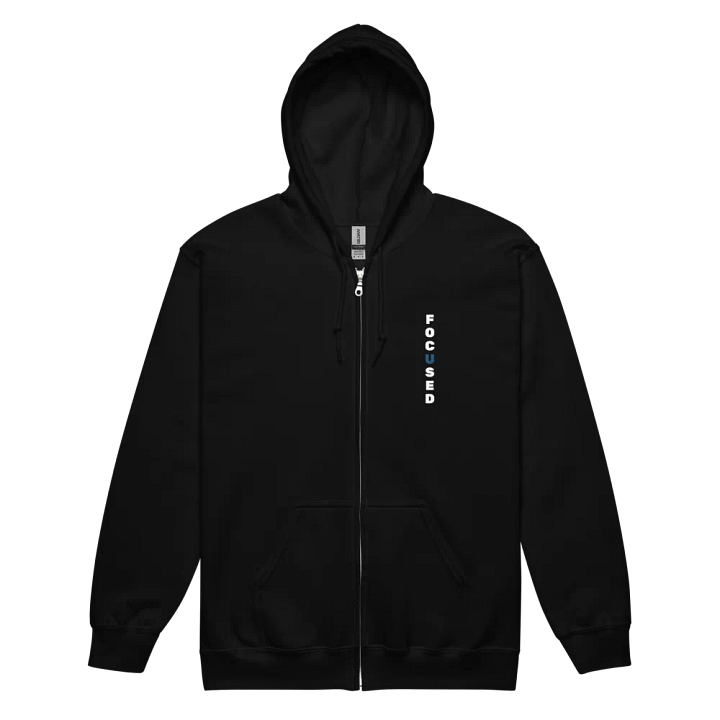 FOCUSED Zip Hoodie (Black) product image (2)