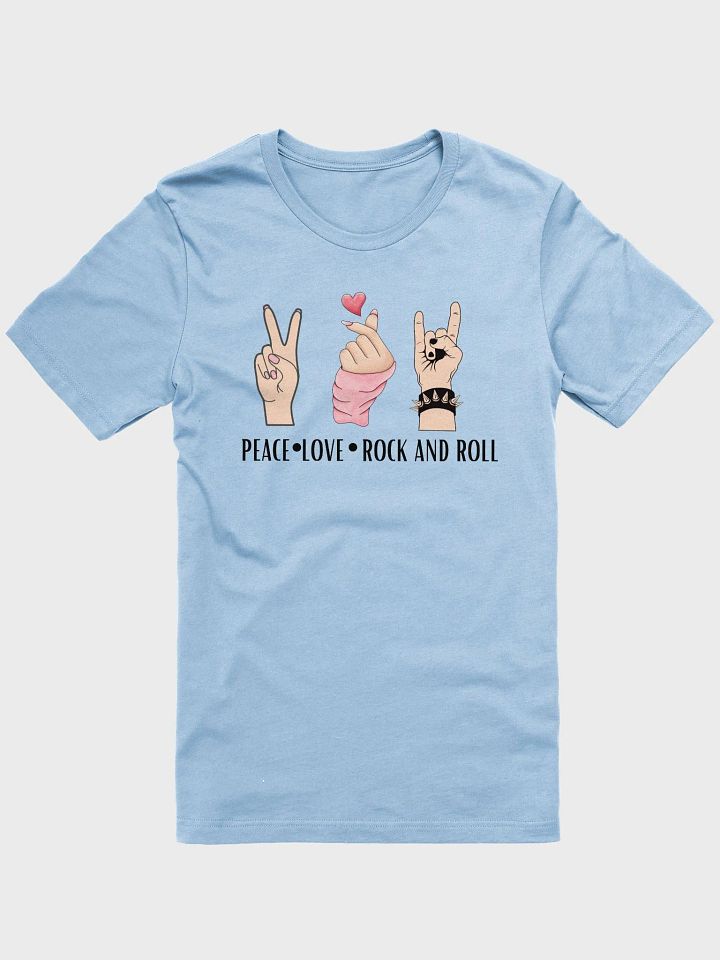 Peace Love Rock And Roll - Unisex T-shirt Bella Canvas 3001 product image (5)