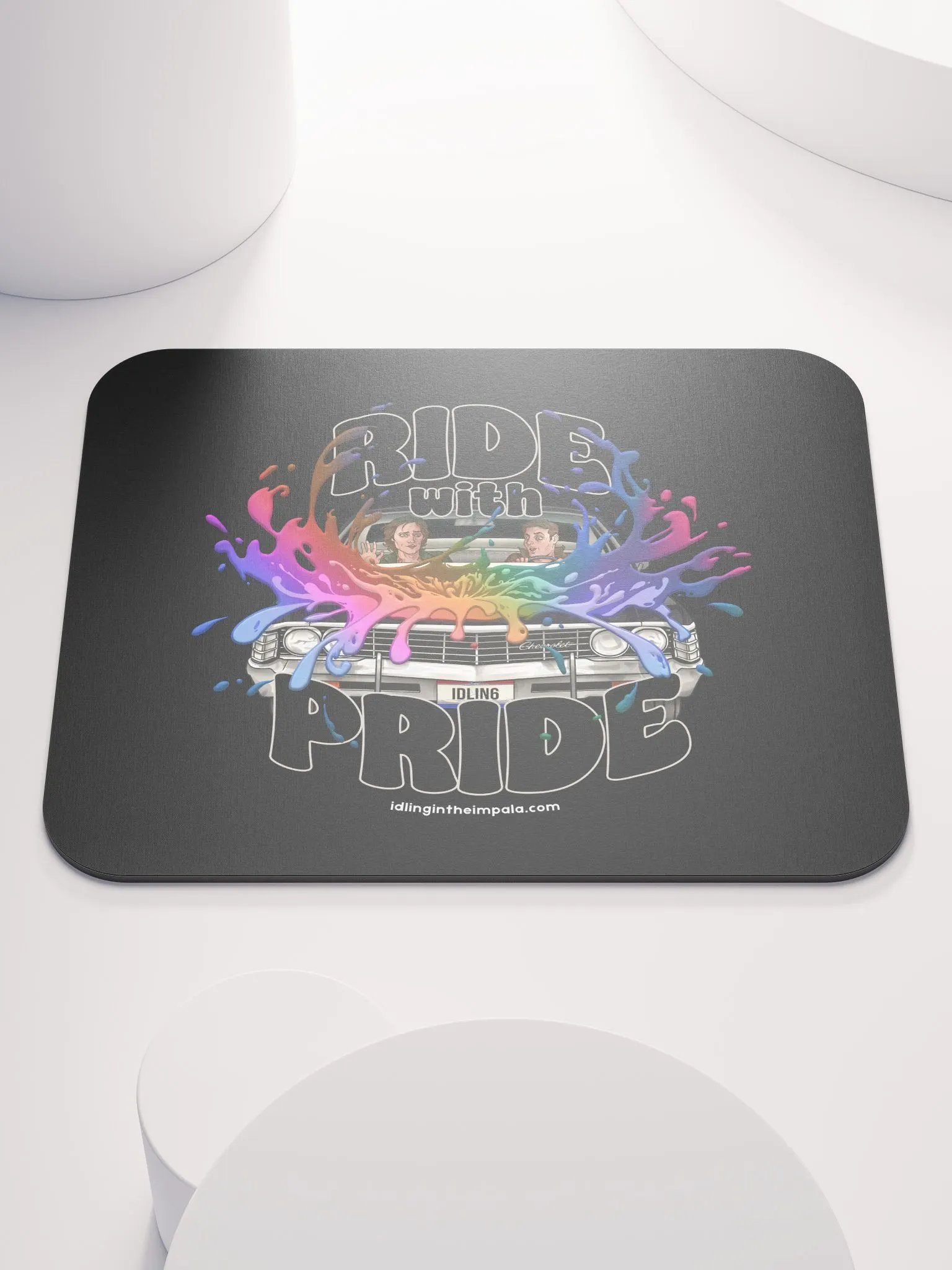Ride with Pride Mousemat - Black product image (1)