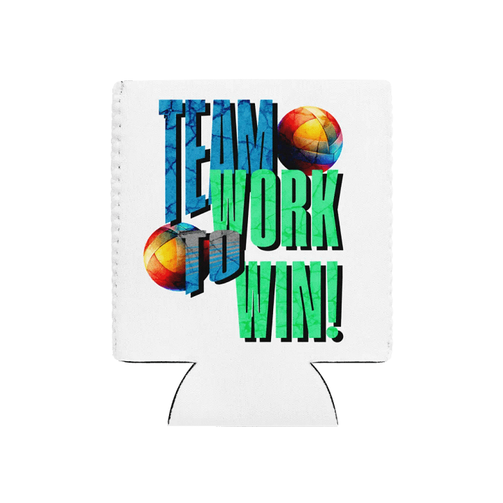 Team Work To Win Volleyball Winning Can Cooler product image (1)