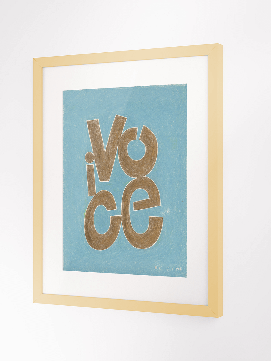 Voice 10.21.19 print framed product image (2)