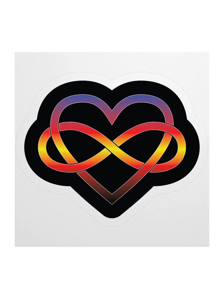 Polyamory Pride Gradient Polyamory Infinity Heart Sticker product image (2)