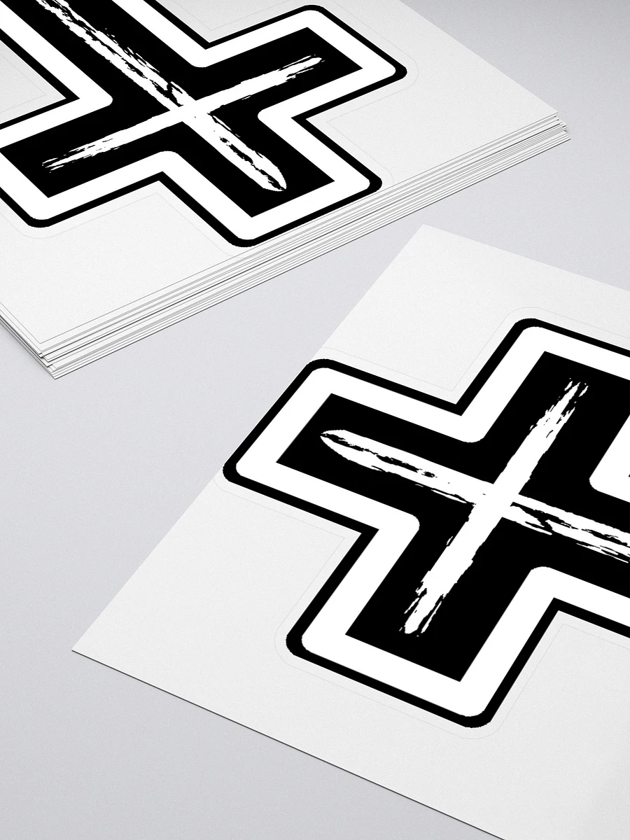 Black & White Cross With Boarder Sticker product image (4)