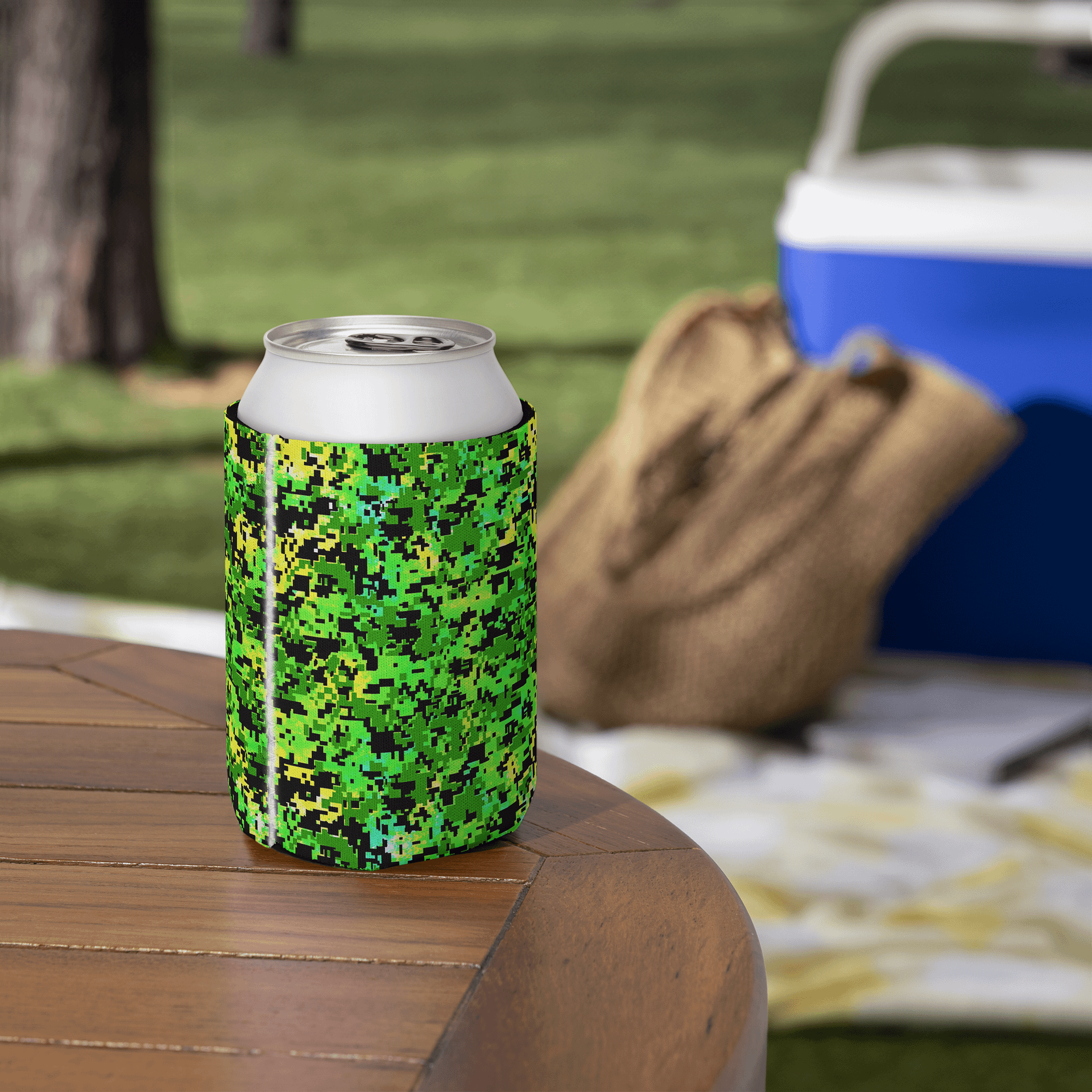 Pixelated Camo Can Cooler product image (6)