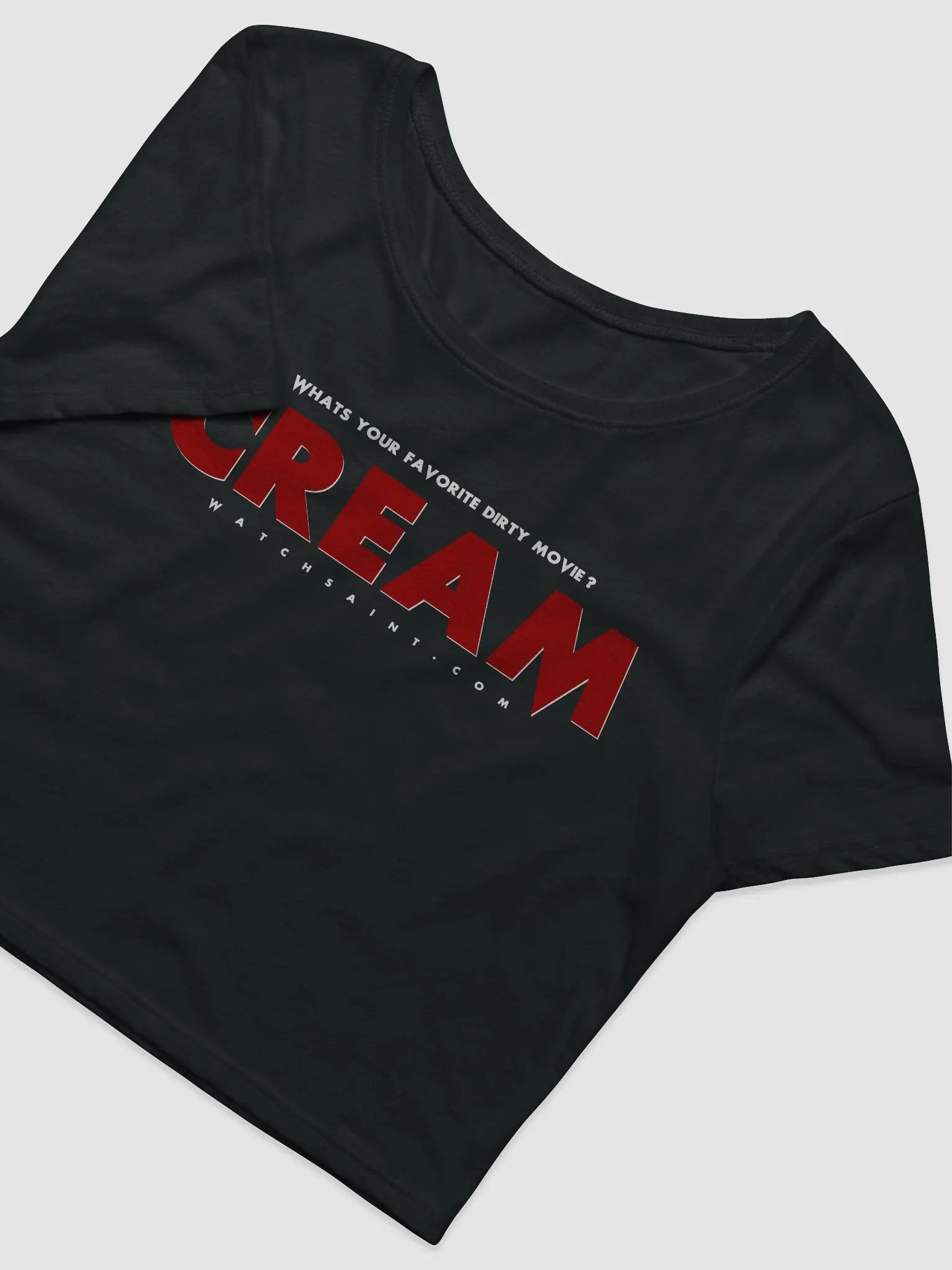 Cream - Crop Top - Whats your favorite dirty movie? product image (2)