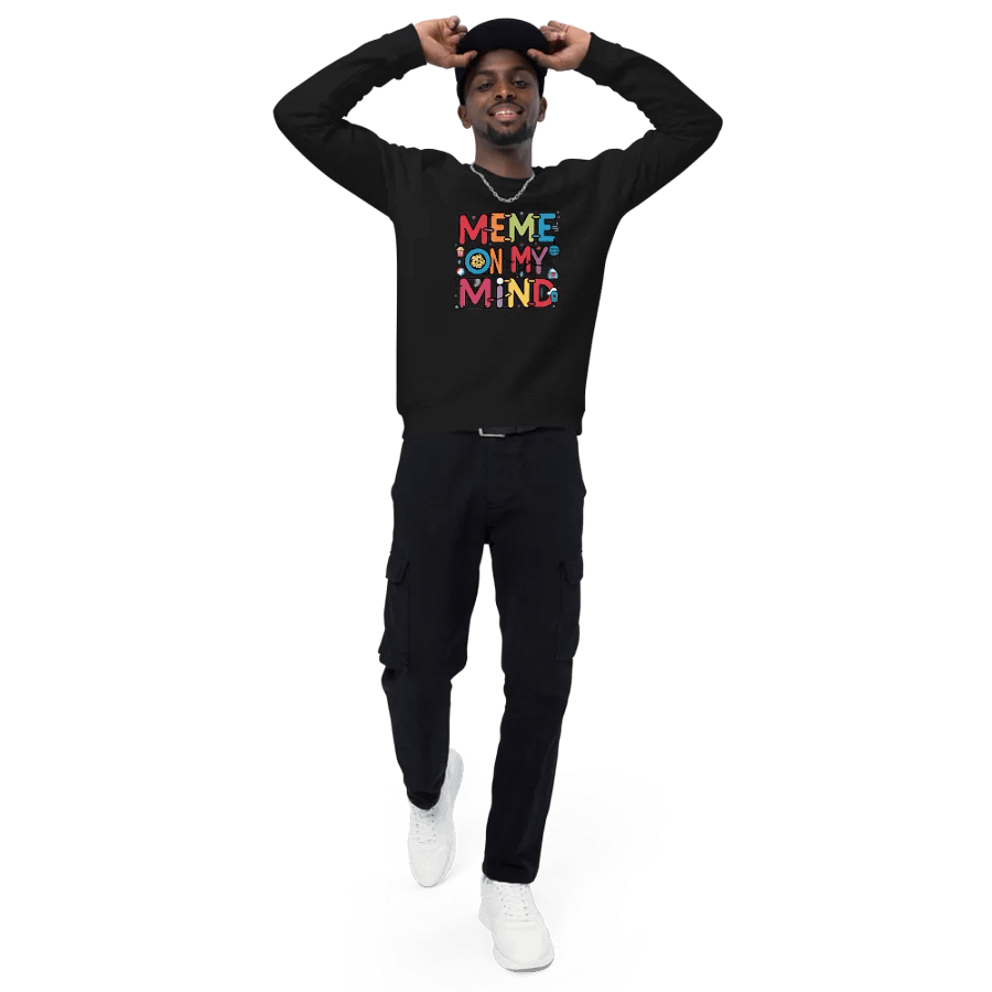 Meme On My Mind Organic Raglan Sweatshirt product image (11)