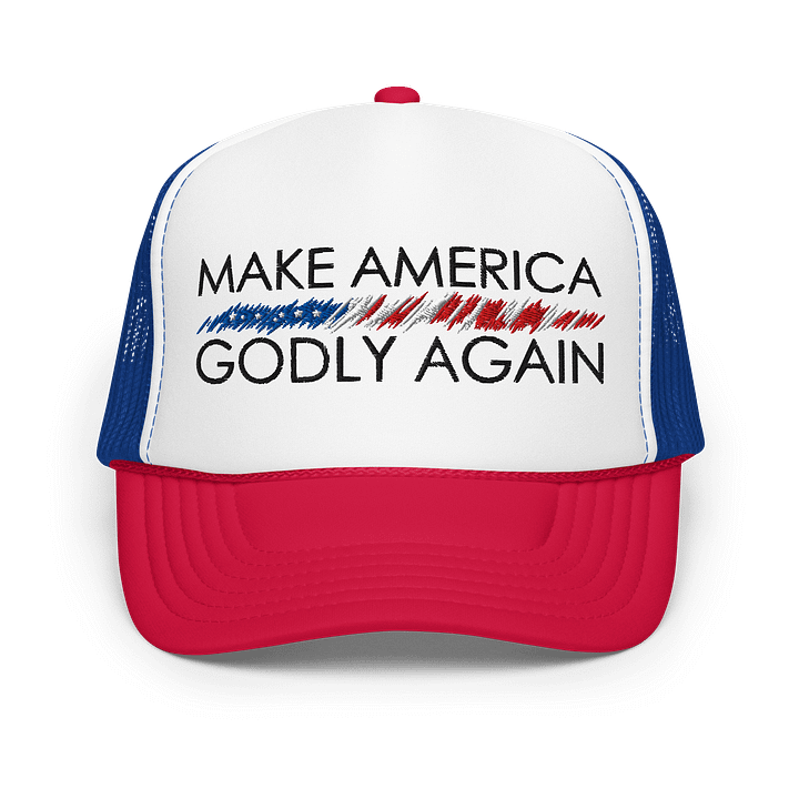 Make America Godly Again – Patriotic Trucker Cap product image (1)