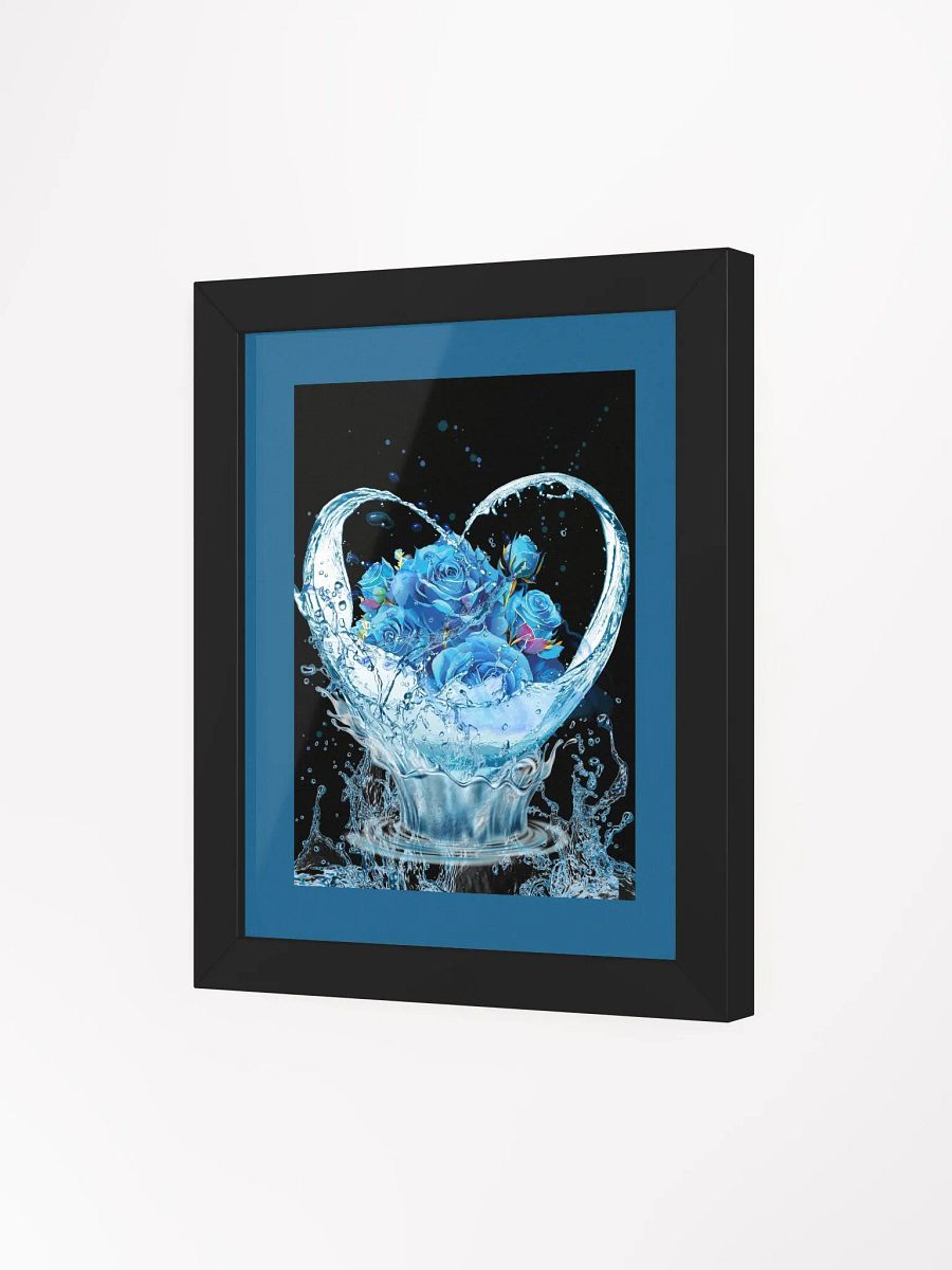 Ethereal Blue Rose Water Splash Framed Poster product image (6)