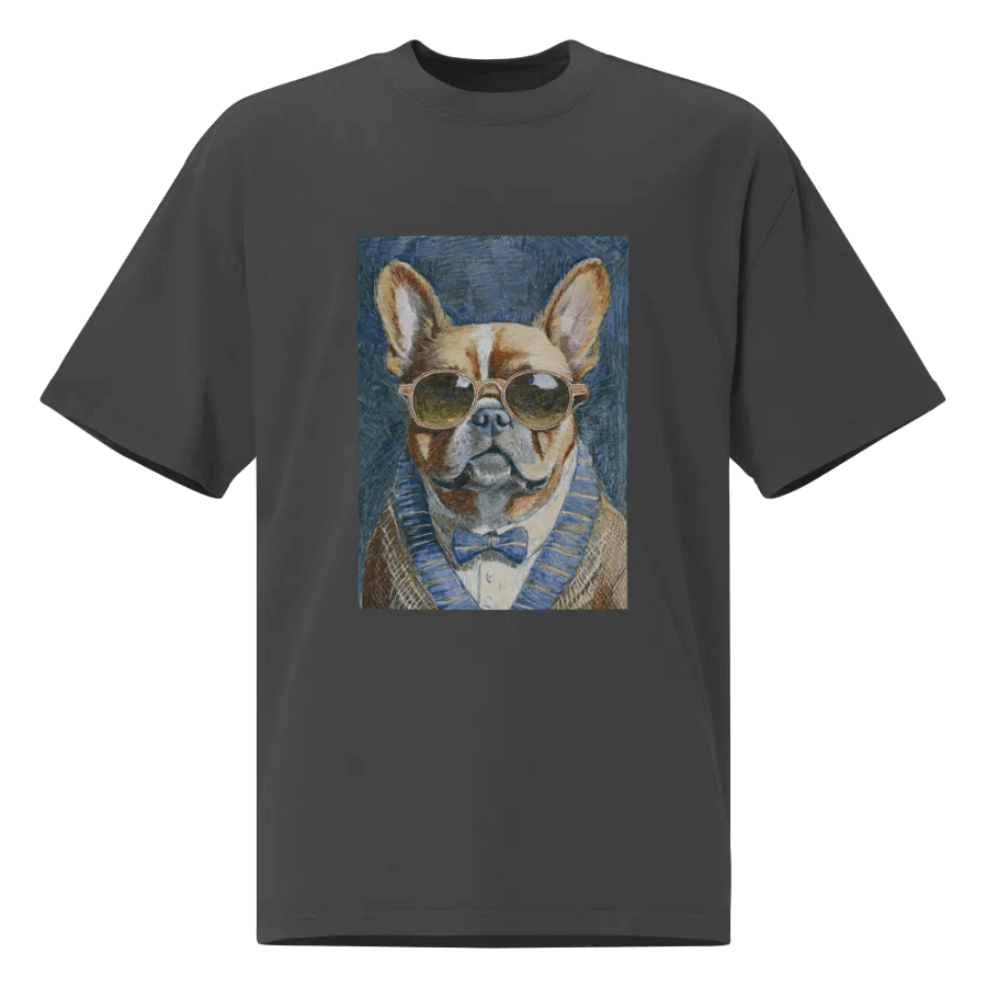 French Bulldog Sunglasses Painting - dogPXL Artistic series Shades Oversized Tee product image (2)