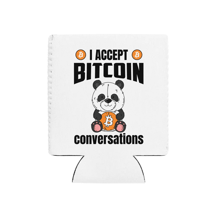 Panda Bitcoin Coozie Can Cooler product image (1)