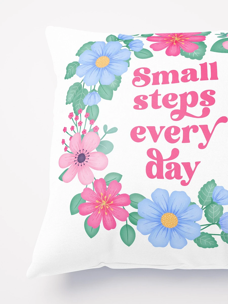 Small steps every day - Motivational Pillow White product image (4)