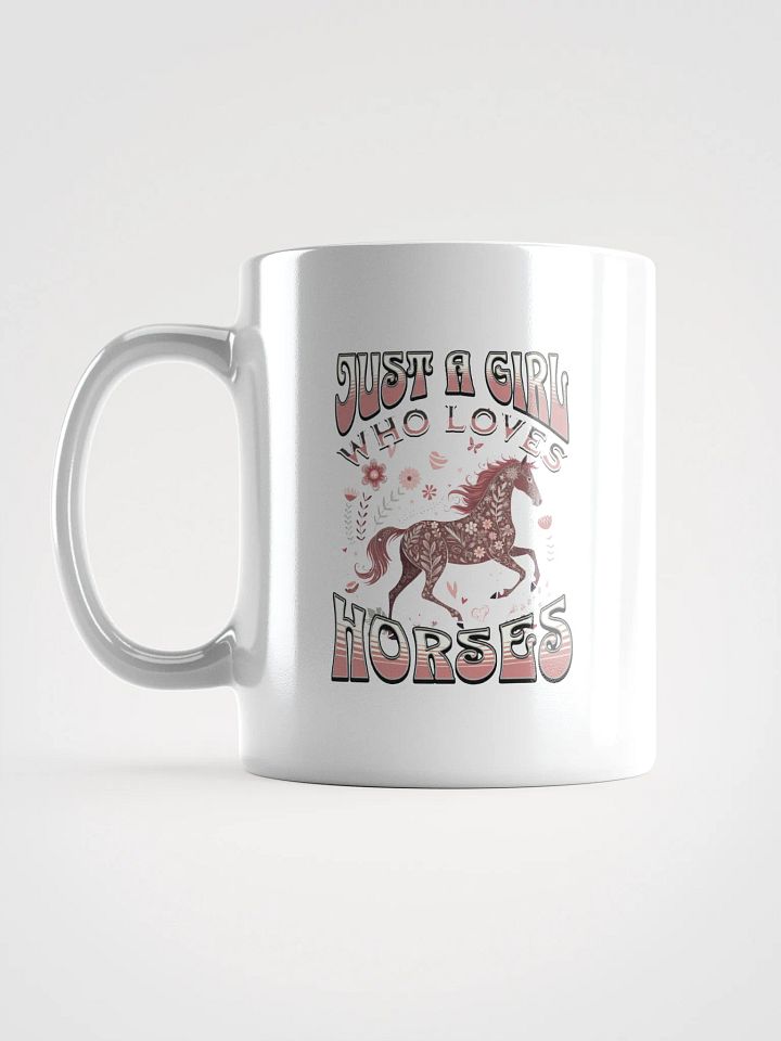 Just A Girl Who Loves Horses Floral Mug product image (1)