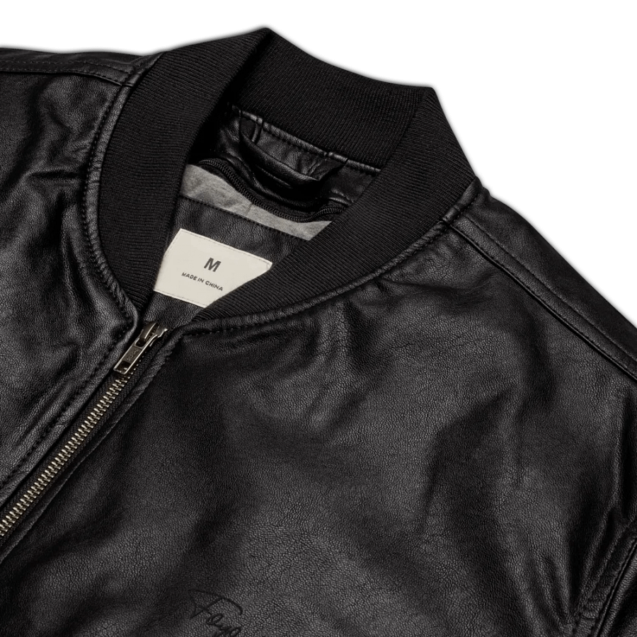 FOYO Faux Leather Bomber Jacket product image (13)